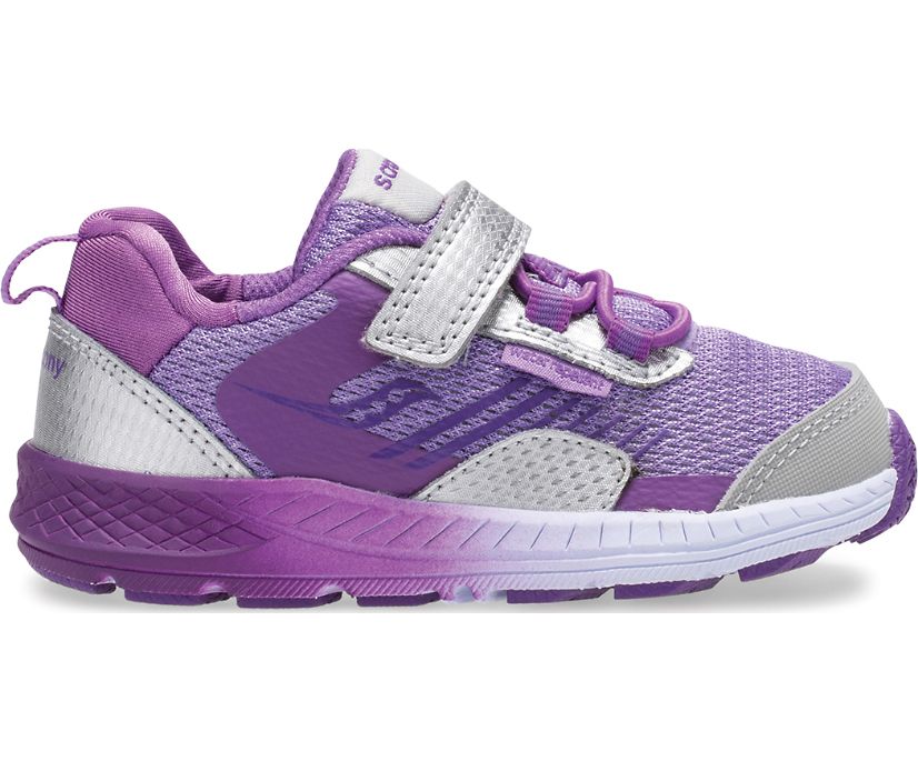 Saucony Wind Shield A/C Jr. Kids' Sneakers Silver / Purple | Canada 787UZGT